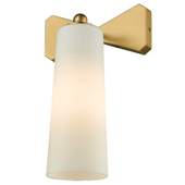 Kinkiet Bow W01176BR Cosmolight szklany do gabinetu biały mosiądz