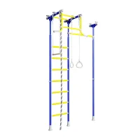 Drabinka gimnastyczna JOWISZ niebieski | lina, kółka, huśtawka, drążek