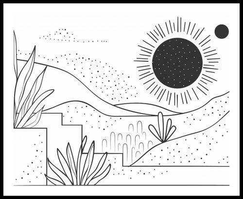 Plakat 76x60,5cm Linearny Pejzaż na Arena.pl