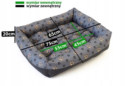 Legowisko dla psa kanapa 75x65 WODOODPORNE na Arena.pl