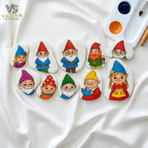 KAMIENIE DO MALOWANIA DLA DZIECI BIAŁE PŁASKIE 4-6CM GŁADKIE ZESTAW na Arena.pl