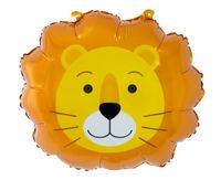 Balon foliowy Lew głowa safari zoo zwierzątka 43x38 cm