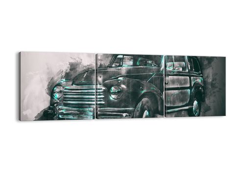 Obraz Na Płótnie - Samochód Retro  - 120X40 Cm - Ca120X40-3834 na Arena.pl