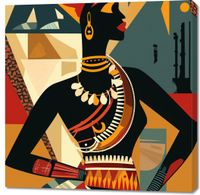 Obraz 100x100cm Afrykańska Mozaika