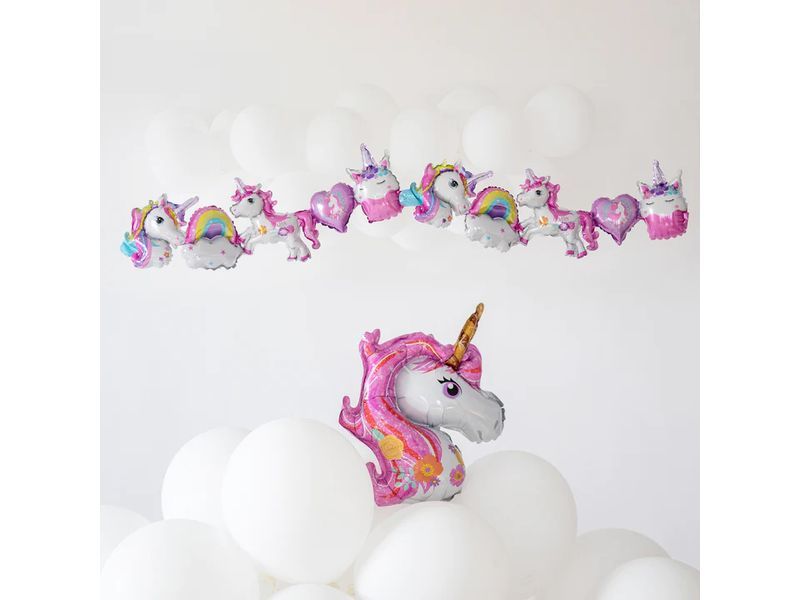Girlanda balonowa, Jednorożec, 206 cm x 34 cm zdjęcie 2