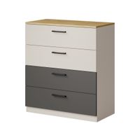 Komoda z szufladami Billz 4S 80 Kaszmir/Dąb Cremona