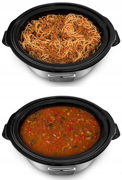 Wolnowar Slow Cooker Garnek ceramiczny 4,5L Yoer 280W INOX LCD +Programator zdjęcie 2