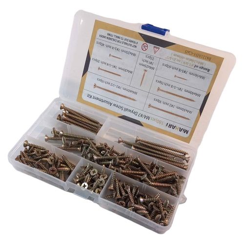 Wkręty M4 ocynk 180 szt samogwintujące karton-gips na Arena.pl