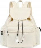 PLECAK DAMSKI BEŻOWY PLECAK SZKOLNY PLECAK MAŁY 27 x 27 x 14cm DAMSKI