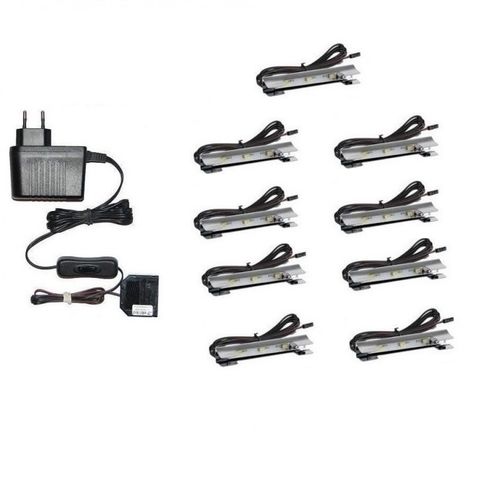 KLIPS LED OŚWIETLENIE SZKLANYCH PÓŁEK ZESTAW ZK-9 na Arena.pl