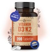 Witamina d3 20000  K2 200  200 tabletek odporność kości stawy samopoczucie