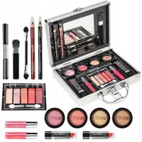 Kuferek Z Kosmetykami Walizka Zestaw Do Makijażu Makeup Paleta Cieni