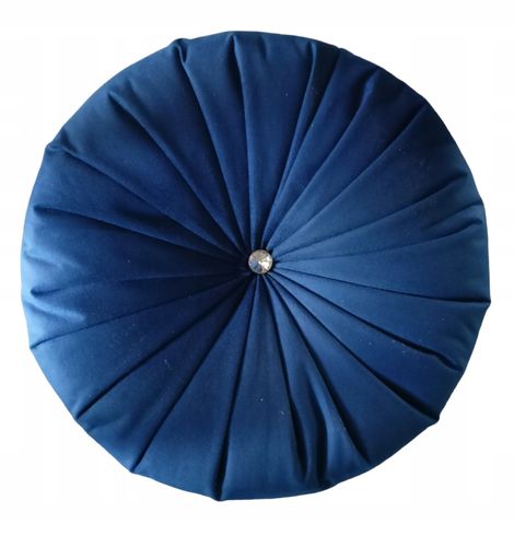 Poduszka dekoracyjna ozdobna okrągła welurgranat na Arena.pl