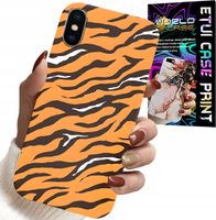 ETUI DO IPHONE X / XS - PLECKI W TYGRYSIE PASKI POKROWIEC +SZKŁO