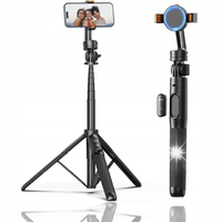Kijek Selfie Stick Tripod Pilot Bluetooth Monopod Wysoki 160cm Magnetyczny