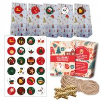 Kalendarz adwentowy Torebki Karty zadań Sznurek Boże Narodzenie BNAR-293