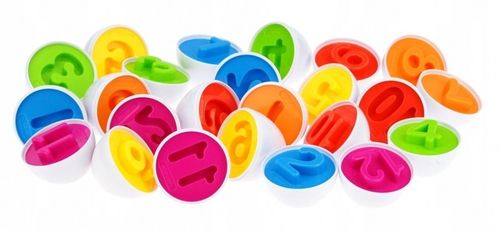 Układanka Jajka Dopasuj Cyferki Klocki Sorter  G2 na Arena.pl