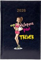 Kalendarz A5 2026 tygodniowy KSIĄŻKOWY PREZENT DLA TRENERKI Z NADRUKIEM UV