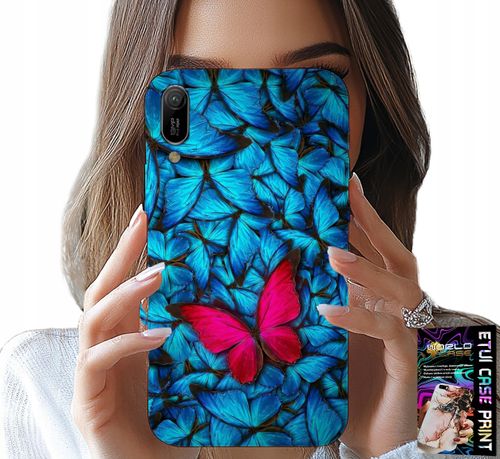 ETUI DO HUAWEI Y6 2019 - NIEBIESKIE MOTYLKI, MOTYL, KOBIECE WZORY na Arena.pl