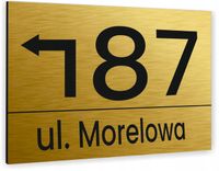 Tabliczka ADRESOWA NA DOM NUMER DOMU ZE STRZAŁKĄ