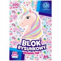 blok rys.biały a4/20k puppy&unicorn 100g a'10 1075