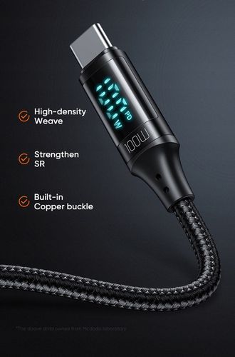 MCDODO KABEL Z WYŚWIETLACZEM USB-C SZYBKIE ŁADOWANIE USB TYP C 5A 100W 1M na Arena.pl