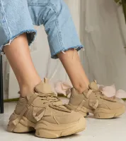 Brązowe sneakersy damskie masywne sportowe Zarina 39