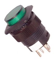 Przełącznik przycisk wyłącznik z lampką sygnalizacyjną mini zielony 12V MNG-012G