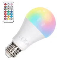 Żarówka LED A60 E27 10W RGB + 3000K 950lm z pilotem IR do salonu energoszczędna