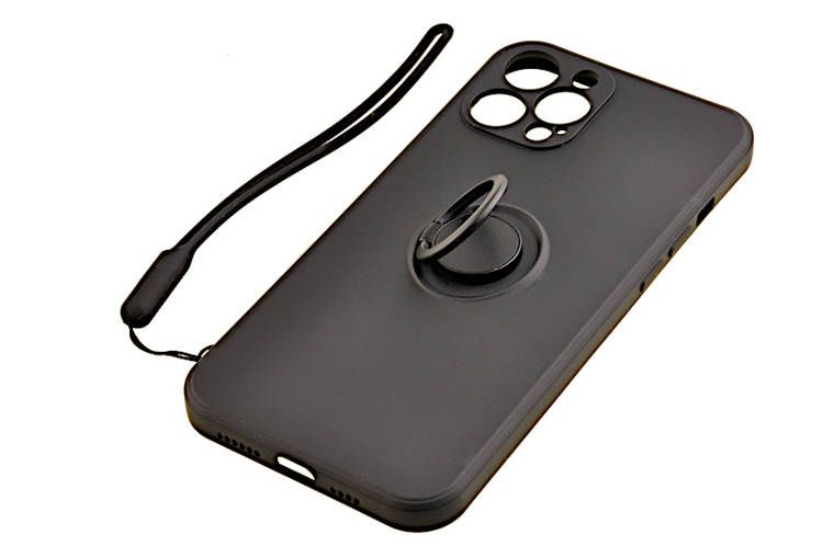 Etui Pastel Ring do Apple iPhone 12 Pro Max czarny zdjęcie 1