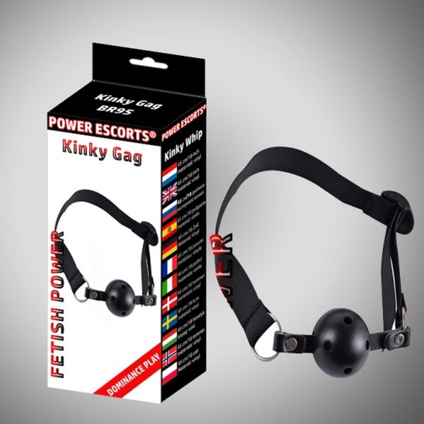 Kinky gag black  ball gag zdjęcie 1