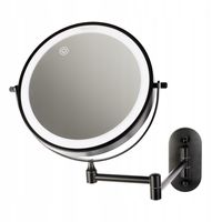 Lustro hotelowe łazienkowe Como LED CZARNE NOWOŚĆ