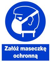 ZNO-29 -ZNAK nakazu- Stosuj  maseczkę ochronną