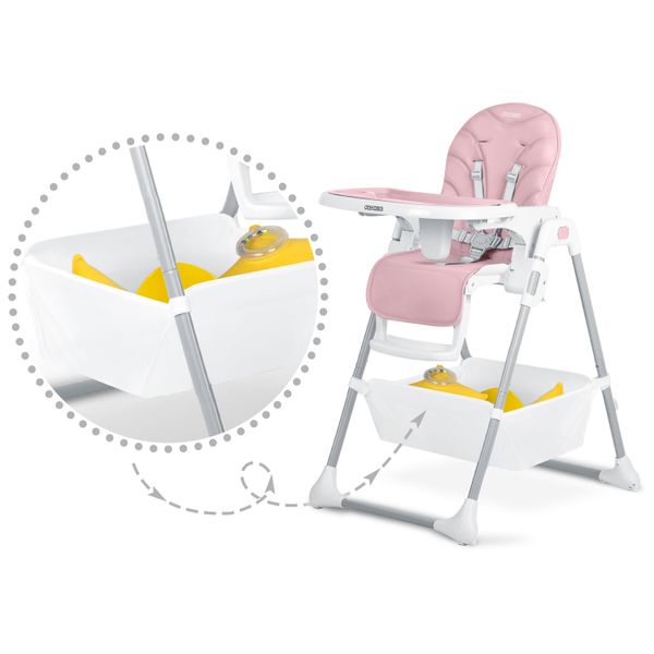 Krzesełko do karmienia Ricokids Tulo różowe zdjęcie 9