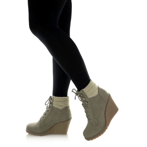 Botki dwukolorowe HP124C KHAKI - 40 na Arena.pl