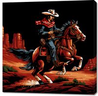 Obraz 100x100cm Galop przez Prerię