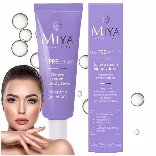 Żelowe Serum Tripeptydowe na Oznaki Starzenia Nawilżające 30 ml Miya na Arena.pl