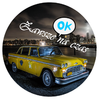 Opłatek na tort Urodziny TAXI Samochód Auto 18 30 40 50 60