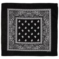 BANDAMKA BANDANA CHUSTA 55x55 cm CZARNO-BIAŁA