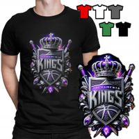 KOSZULKA T-SHIRT MĘSKI WZORY - Sacramento Kings KOSZYKÓWKA NBA - XXL