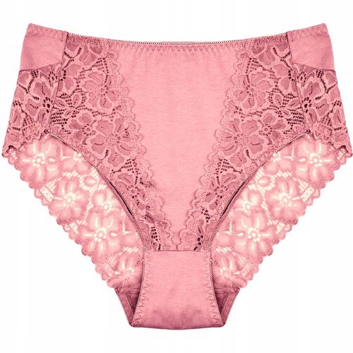 Majtki Damskie Bawełniane Koronkowe Wysoki Stan Wygodne Kobiece 4-PAK XXL na Arena.pl