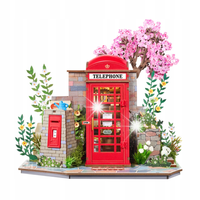 Robotime Rolife Blossom Book Booth 3D Drewniana łamigłówka TGS05
