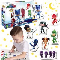 zestaw magnesów pj masks świat bohaterów me5031-31