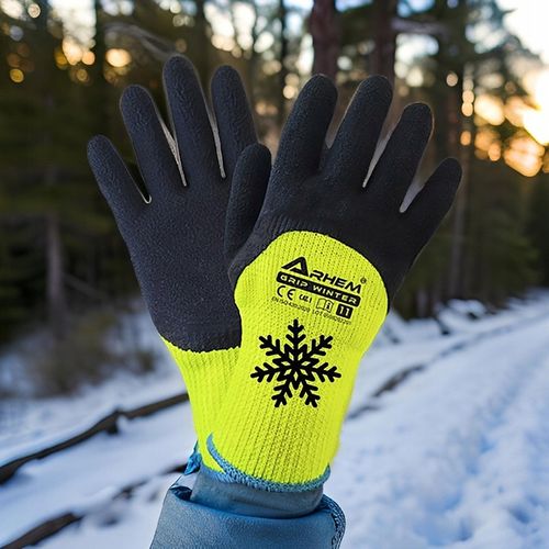 12 PAR Rękawice Robocze Ocieplane Ochronne BHP Grube Zimowe Latex Ciepłe 10 na Arena.pl