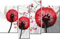 130CM 85 OBRAZ 4 ELEM DMUCHAWCE CZERWIENI ŚCIENNY