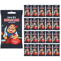 Wadowice Skawa Korsarz Draże kokosowe 70 g x 20 sztuk