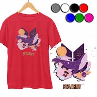 KOSZULKA DZIECIĘCA T-SHIRT Z NADRUKIEM - KPOP BTS ARMY PREZENT - S 122-128