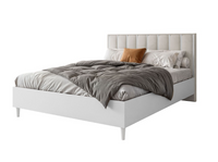 Łóżko Dwuosobowe 160x200 cm Biały Mat LUXIM MR - 4 Kolory