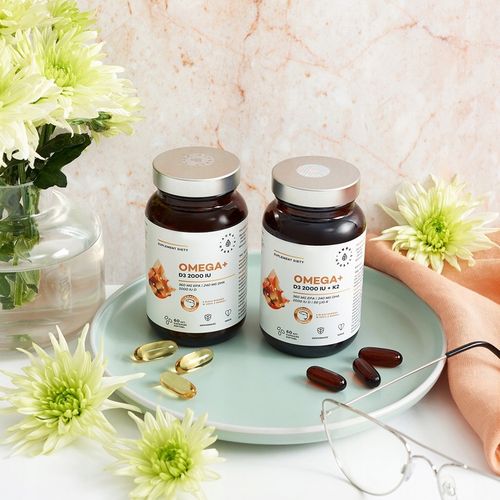 Omega+ Witamina D3 2000 IU + K2, kapsułki softgel 60 szt. Aura Herbals na Arena.pl
