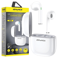 awei słuchawki bluetooth 5.0 t28 tws+ stacja dokująca biały/white